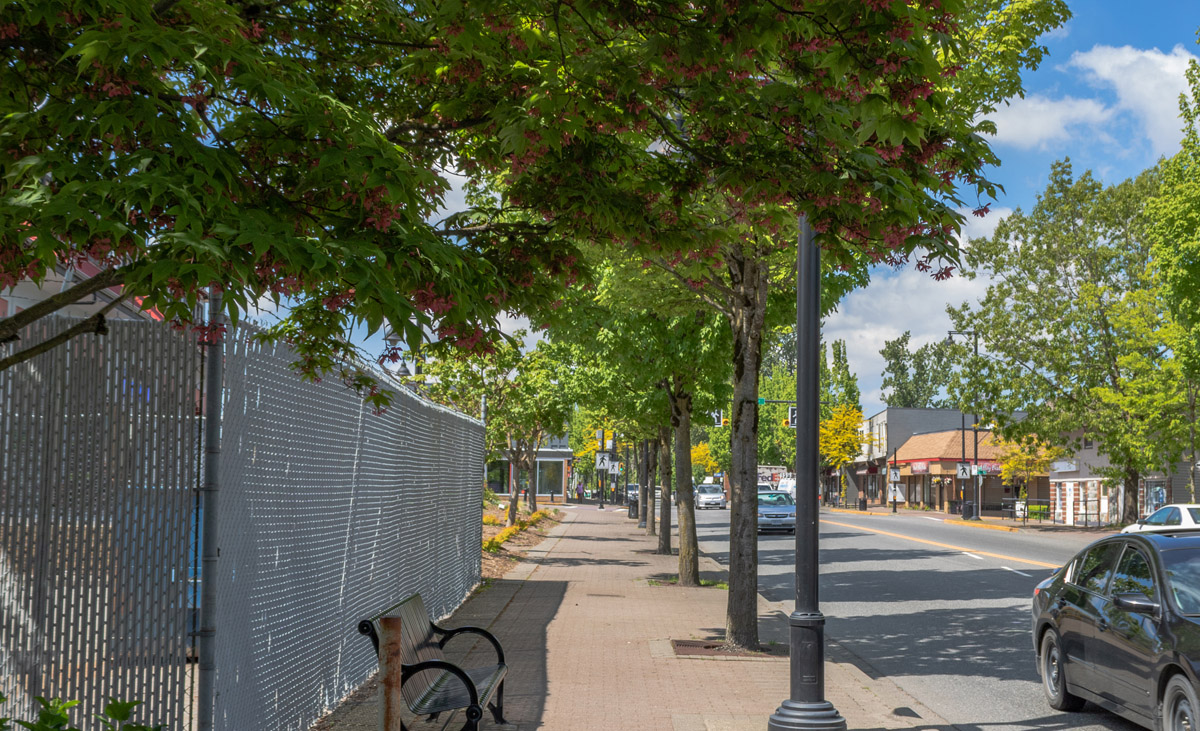 Looking West Down Fraser