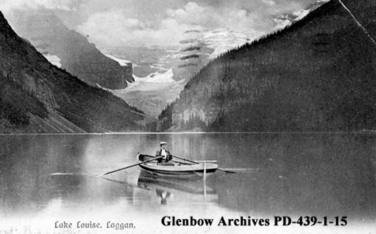 Rowing on Lake Louise