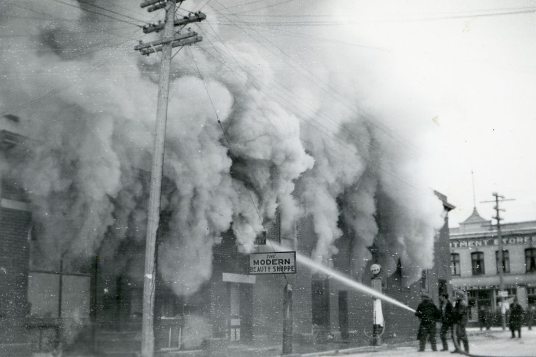 The Campbell Block Burns