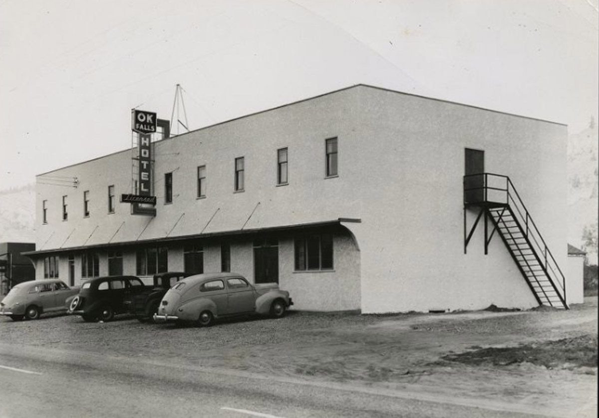 Cars Parked at the OK Falls Hotel