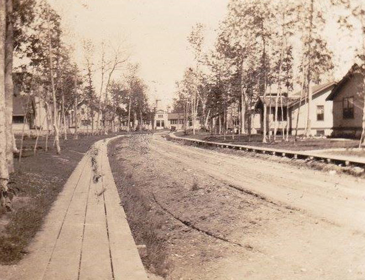 View down Cedar St.