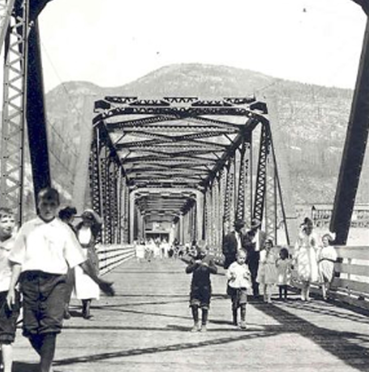 Children Crossing the Bridge