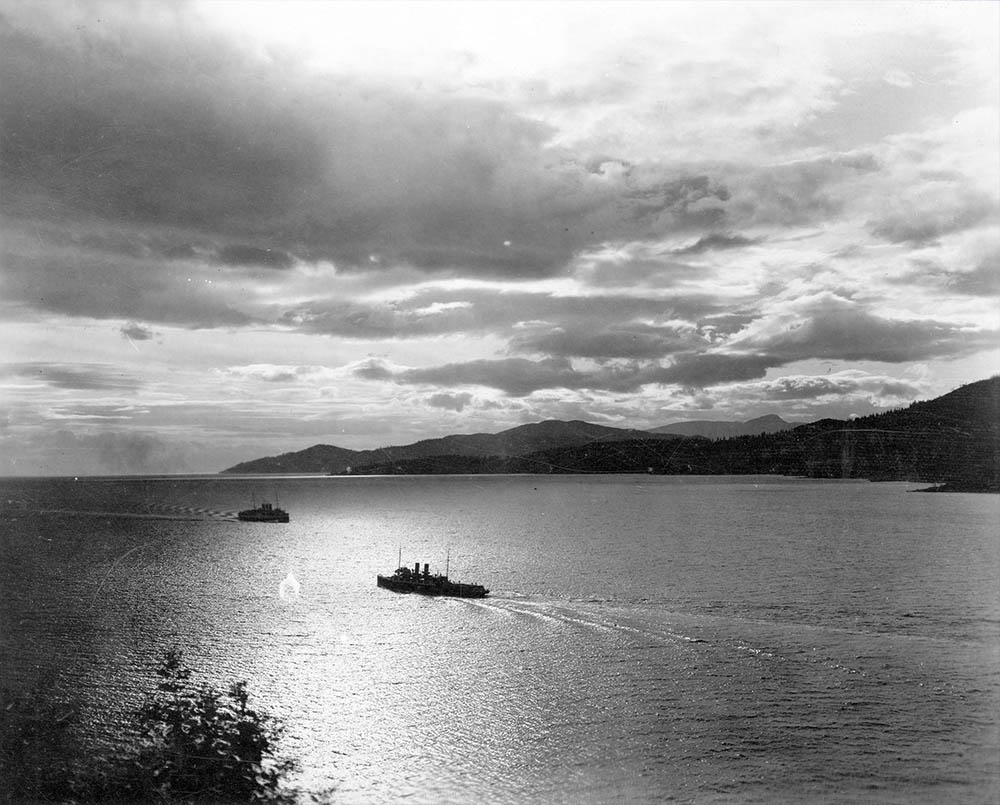 Ships Passing at Sunset