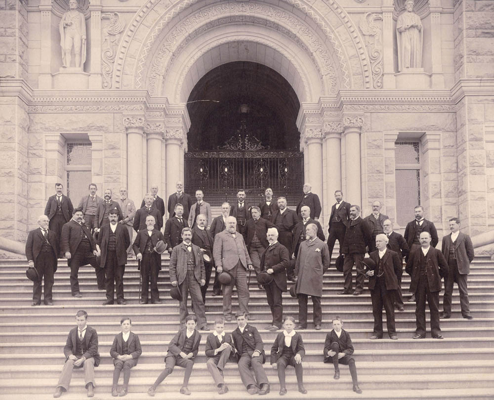 Posing at Parliament