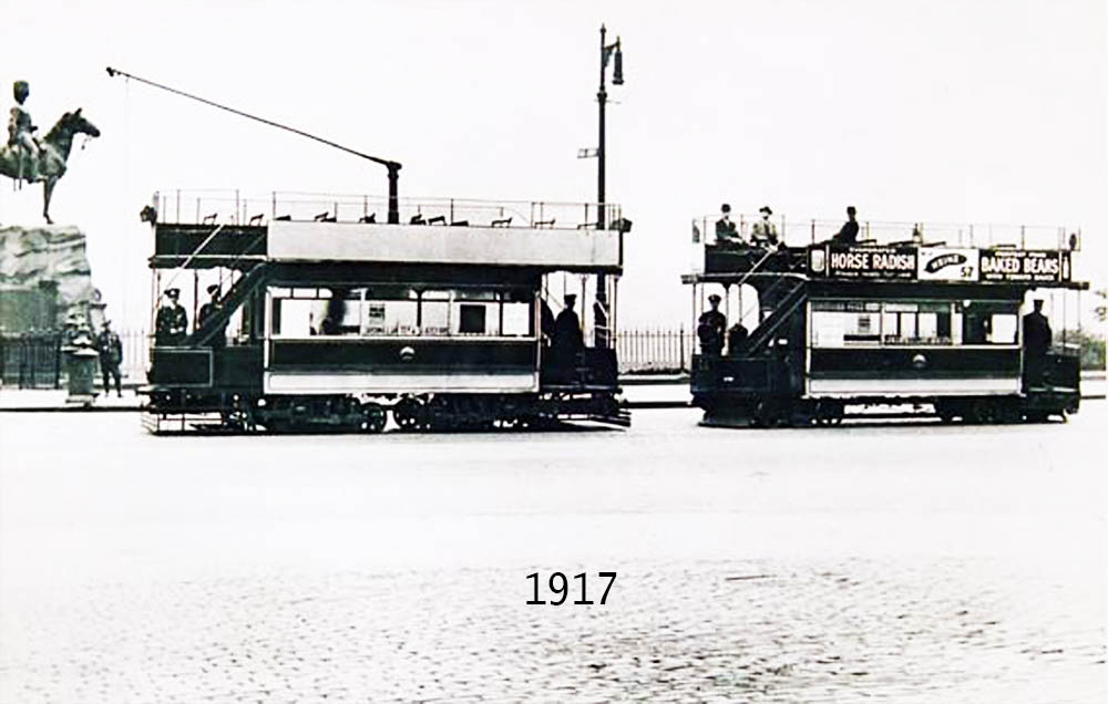 Trams on Princes St.