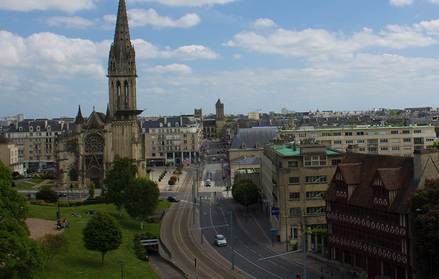 View of the Caen Ruins