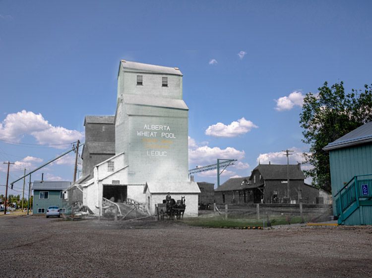 A Wagon at the Grain Elevators